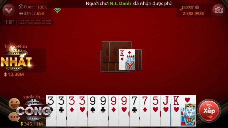 Luật chơi game bài tiến lên online