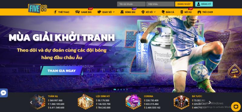 Những phần thưởng hấp dẫn tại Five88